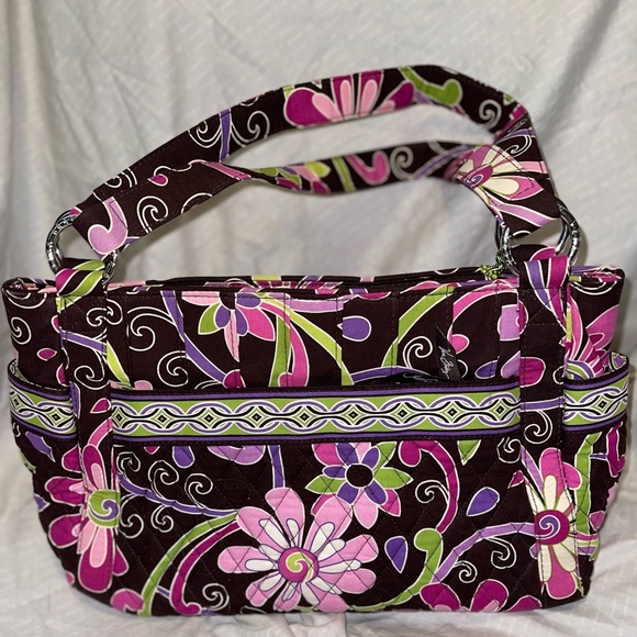 Vera Bradley Stephanie bag in Purple Punch. - Picture 1 of 6